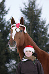 woman and warmblood