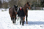 woman with horses