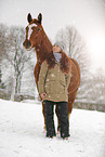 woman with german sport horse