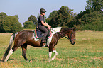 woman rides German Sport Horse