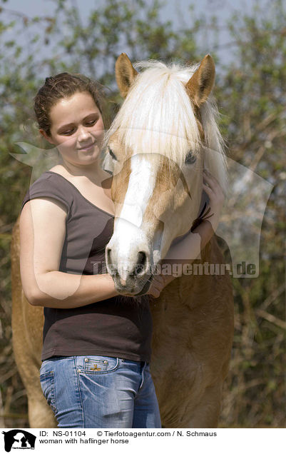 woman with haflinger horse / NS-01104