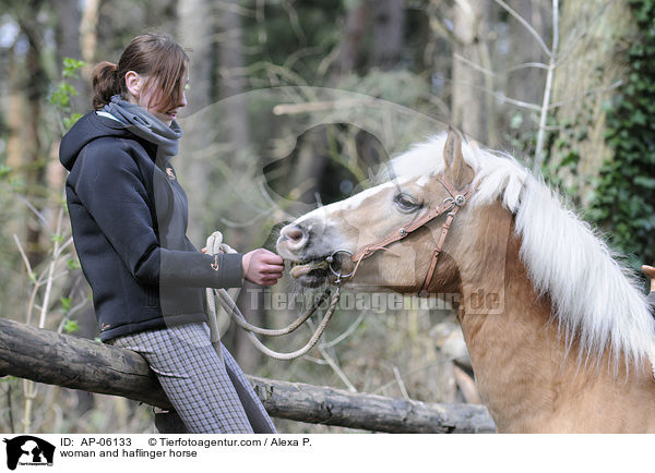 Frau und Haflinger / woman and haflinger horse / AP-06133