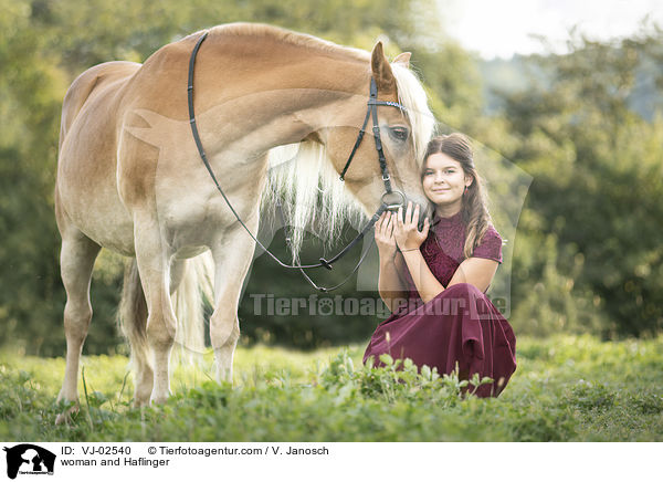 Frau und Haflinger / woman and Haflinger / VJ-02540