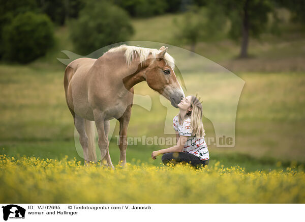 Frau und Haflinger / woman and Haflinger / VJ-02695