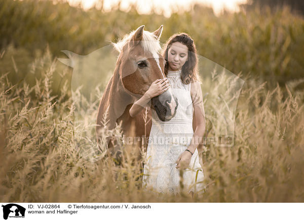 Frau und Haflinger / woman and Haflinger / VJ-02864