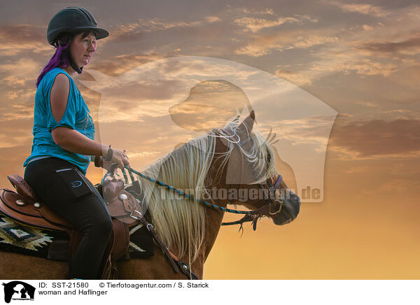 Frau und Haflinger / woman and Haflinger / SST-21580