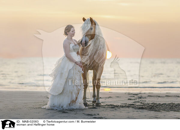 Frau und Haflinger / woman and Haflinger horse / MAB-02083