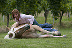 woman with Haflinger horse