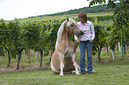woman with Haflinger horse