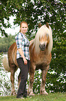 woman with Haflinger horse