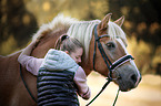 Haflinger with woman