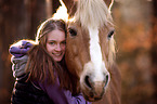 Haflinger with woman