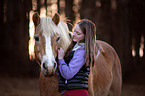 Haflinger with woman