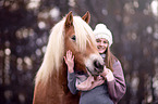 Haflinger with woman