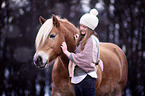 Haflinger with woman