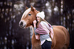 Haflinger with woman