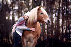 Haflinger with woman