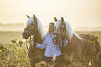 Haflinger with a woman