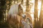 woman with Haflinger