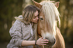 woman with Haflinger
