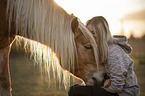 woman with Haflinger