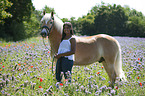 woman with Haflinger
