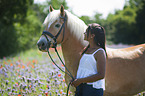 woman with Haflinger