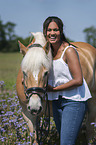 woman with Haflinger