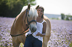 woman with Haflinger