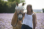 woman with Haflinger