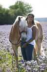 woman with Haflinger