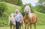 woman with Haflinger