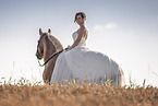 bride with Haflinger horse