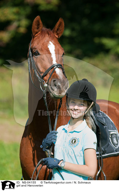 girl and Hanoverian / NS-04155