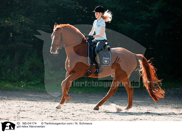 girl rides Hanoverian / NS-04174