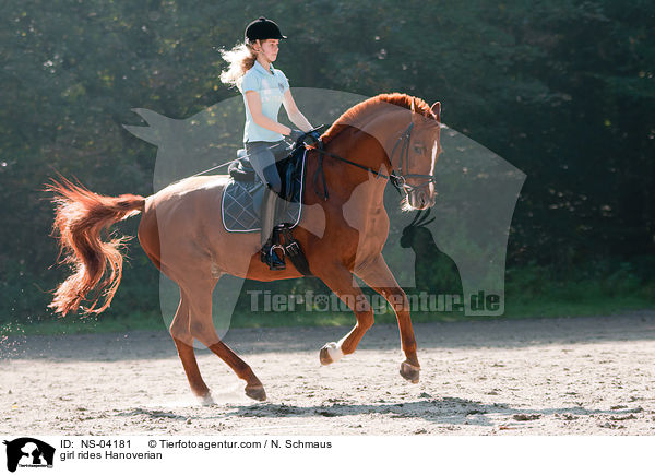 girl rides Hanoverian / NS-04181