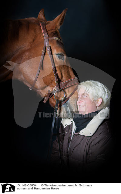 woman and Hanoverian Horse / NS-05034