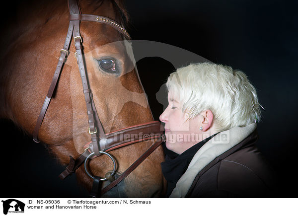 woman and Hanoverian Horse / NS-05036
