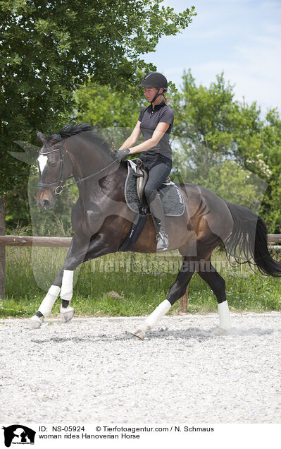 woman rides Hanoverian Horse / NS-05924
