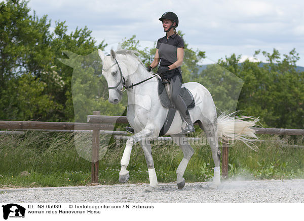woman rides Hanoverian Horse / NS-05939