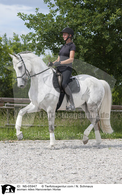 woman rides Hanoverian Horse / NS-05947