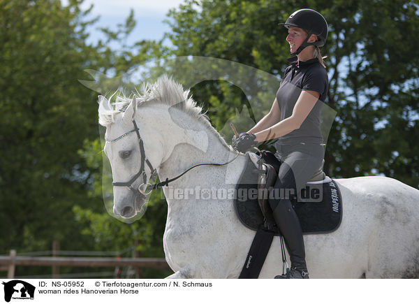 woman rides Hanoverian Horse / NS-05952