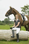 woman with Hanoverian horse