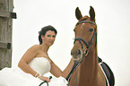 woman with Hanoverian horse