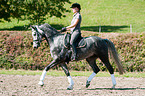 woman rides Hanoverian