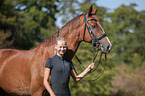 Hanoverian Horse with woman