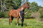 Hanoverian Horse with woman