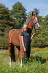 Hanoverian Horse with woman