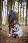 Hanoverian Horse with woman