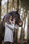 Hanoverian Horse with woman